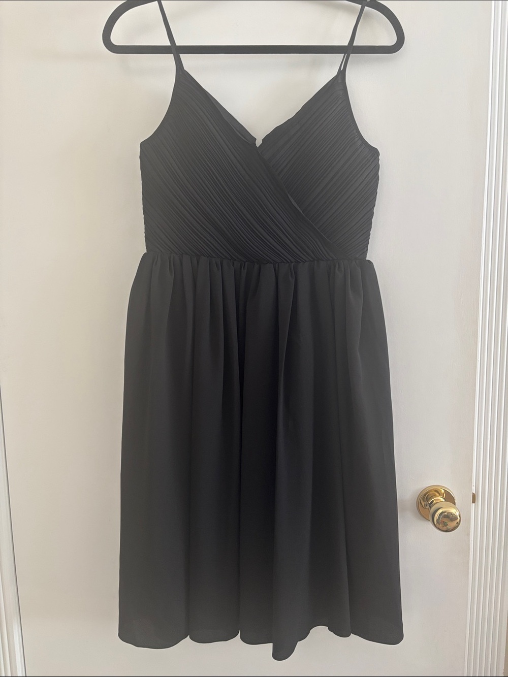 Banana Republic Black Midi Spaghetti Strap Dress with pockets